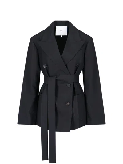 Setchu Enrico' Double-breasted Blazer – Black