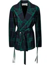 Setchu Double-breasted Wool Jacket In Green