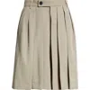 Setchu Hakama Pleated Wool Shorts In Beige