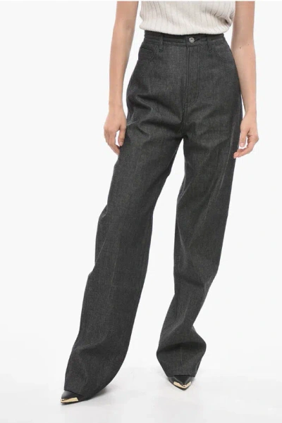 Setchu High Waist Regular Fit Jeans 24cm In Grey