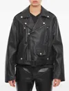 Setchu Leather Biker Jacket In Black