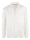 Setchu Notched-lapel Cotton Shirt In White