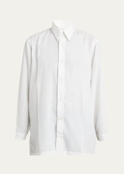 Setchu Origami Button Down Shirt In White