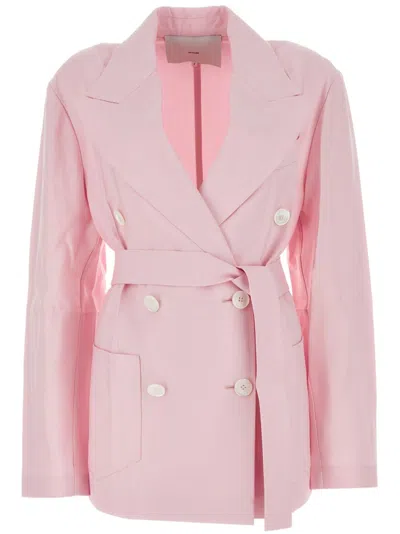 Setchu Origami Double-breasted Blazer In Pink