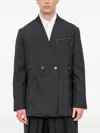 Setchu Origami Double-breasted Jacket In Black