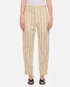 Setchu Striped Trousers In Beige