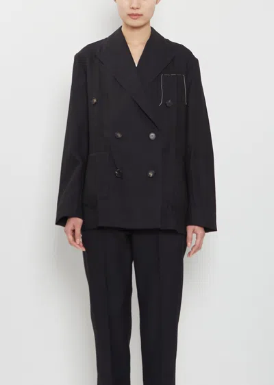 Setchu Origami Wool Blend Rubelia Jacket In Black