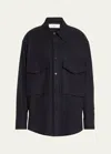 SETCHU OVERSIZED BUTTON DOWN WOOL CASHMERE TOP