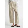Setchu Pleated Linen Chinos In Beige