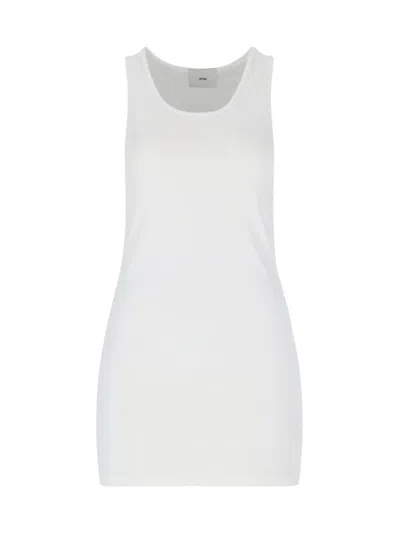 SETCHU SETCHU RIBBED LOGO MINI DRESS – WHITE