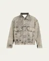 Setchu Ruche Washed Denim Jacket In Brown