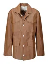 Setchu Safari Origami Jkt Gabardine In Brown