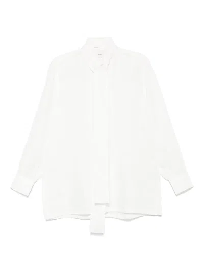 Setchu Scarf-collar Shirt In White