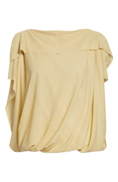 Setchu Sheer Drape Top In Yellow