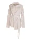 Setchu Belted Wrap Cardi-coat In Black