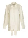 Setchu Scarfed Shirt In White