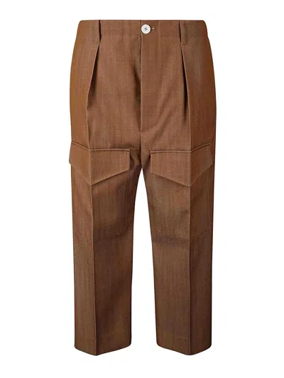 Setchu Chino Pants Gabardine In Brown