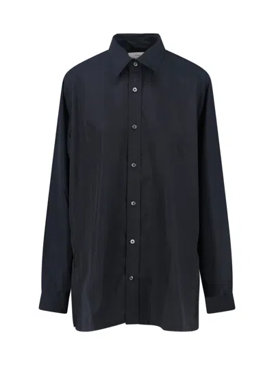 Setchu Sleek Satin Shirt For Women In Black