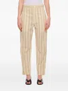 Setchu Striped Trousers In Neutrals