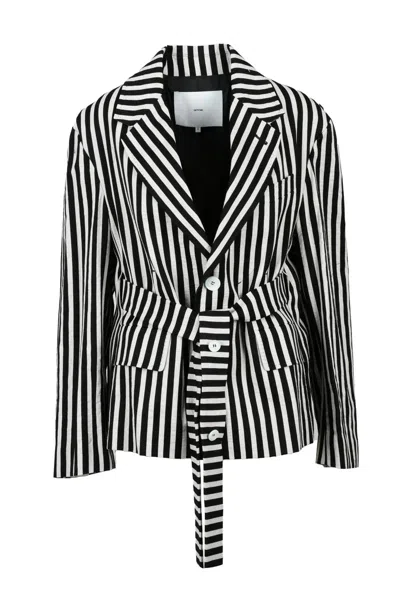 Setchu Tailored Jacket - Black/beige In Multi