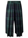 Setchu Tartan Pleated Trousers With Drawstring