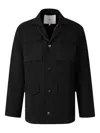 Setchu Virgin-wool Shirt Jacket In Black