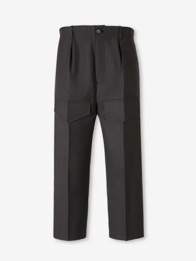 Setchu Wide Dress Pants In Gray