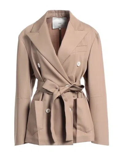 Setchu Woman Overcoat & Trench Coat Camel Size 2 Wool, Mohair Wool In Beige
