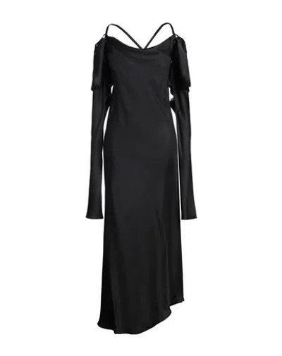 Setchu Woman Midi Dress Black Size 1 Silk
