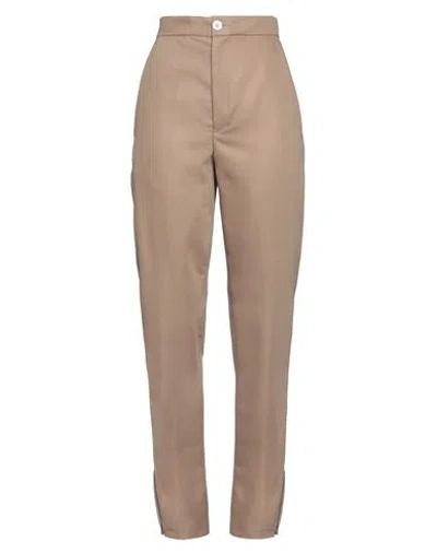 Setchu Woman Pants Camel Size 2 Wool, Mohair Wool In Neutral