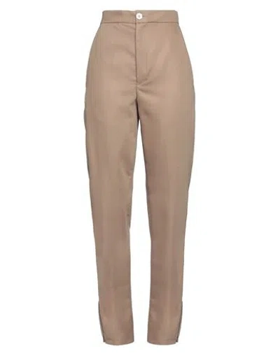 Setchu Woman Pants Camel Size 2 Wool, Mohair Wool In Beige