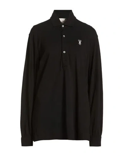 Setchu Woman Polo Shirt Black Size 1 Cotton In Brown