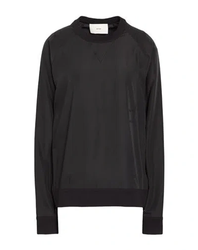 Setchu Woman Top Black Size 2 Polyester, Cotton, Elastane