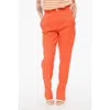 Setchu Wool Blend Pleated Pants In Orange