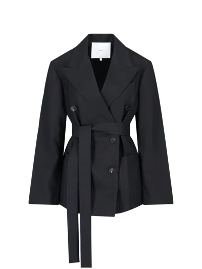 Setchu Wool-blend Jacket For Women In Black