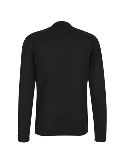 Setchu Zip-fastening Long-sleeve Sweater In Black