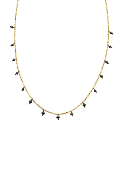 Sethi Couture Adeline Black Diamond 18k Yellow Gold Necklace