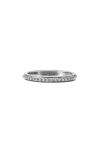 Sethi Couture Channel Bead Band Ring In White Gold
