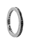 Sethi Couture Channel Set Diamond Ring In White Gold/black Diamond