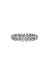 Sethi Couture Clover Diamond Bezel Ring In White Gold