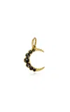 Sethi Couture Crescent Small 18k Yellow Gold Black Diamond Pendant