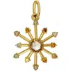 Sethi Couture Leena Multicolor Diamond Pendant In Yellow Gold