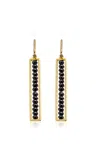 Sethi Couture Leila Black Diamond Drop Earrings In Gold