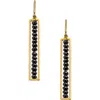 Sethi Couture Leila Black Diamond Drop Earrings In Gold