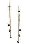Sethi Couture Noir Black Diamond Briolette Earrings In 18k Yg