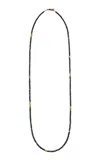 Sethi Couture Black Diamond Beaded Necklace In Gold