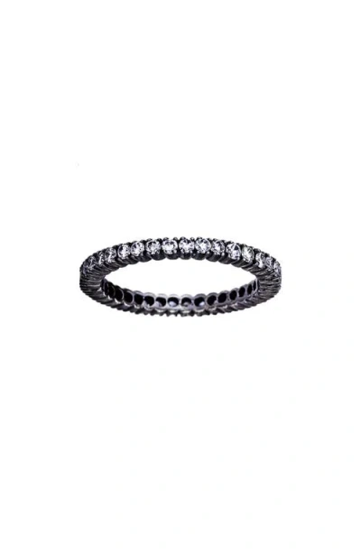 Sethi Couture Prong Set Diamond Eternity Band In Black Rhodium/diamond