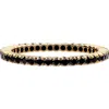 Sethi Couture Prong Set Diamond Eternity Band In Yellow Gold/black Diamond