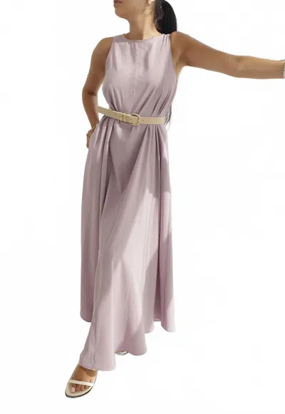 Setre Boat Neck Maxi Dress In Lilac In Purple