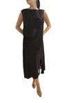 Setre Boat Neck Top And Midi Skirt Set With Lace Trim In Black